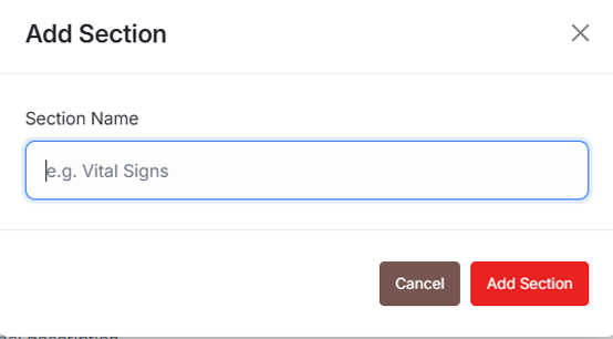 Adding a section to a workflow
